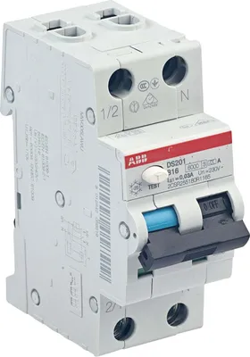 Produktbild von ABB FI/LS-Schutzschalter B16A 30mA 1P+N > DS201 B16 A30