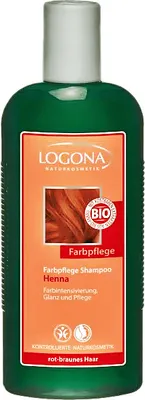Produktbild von LOGONA Haarshampoo in Rot- und Brauntönen mit Bio-Henna