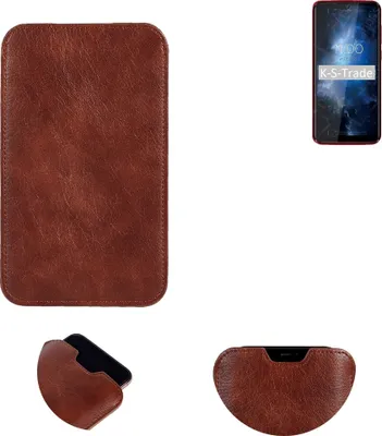 Produktbild von K-S-Trade Schutzhülle Handyhülle kompatibel mit BQ Mobile BQ-6061L Slim Handytasche Kunstleder Sleeve in braun