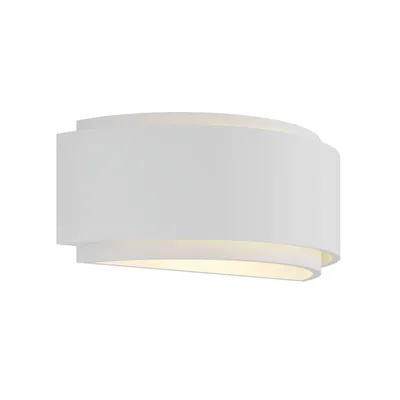 Produktbild von Lindby Wandleuchte Cassian, Gips, 32 cm, weiß, halbrund, E14