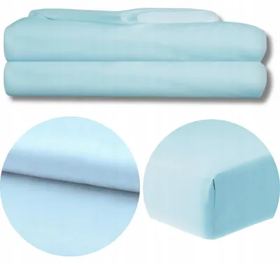Produktbild von Bettlaken - Spannbettlaken - Mikrofibra - Hellblau - 120g/m2 - 160x200 cm - Hochwertiges
