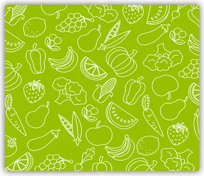 Produktbild von Tulup Glas Herdabdeckplatte Glaskeramikkochfeld-Abdeckung Spritzschutz Glasabdeckplatte Kochplattenabdeckung und Schneidebrett - Einteilig - 60x52 cm Obst und Gemüse