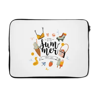 Produktbild von MuchoWow® Laptop Hülle 13 Zoll Sommer - Bikini - Erdbeere Laptoptasche - Laptophülle - Sleeve - Rundumschutz