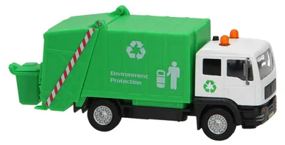 Obrázek produktu pro Kids Globe Traffic auto popelářské 15cm kov na zpětný chod na baterie se světlem a zvukem v krabičce