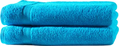 Produktbild von 2er Set Frottee Handtücher Elegance 50x100 cm 100% Baumwolle 500 gsm Handtuch türkis