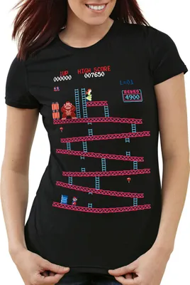 Produktbild von style3 Retro Kong Damen T-Shirt donkey geek nes nerd gamer, Größe:M