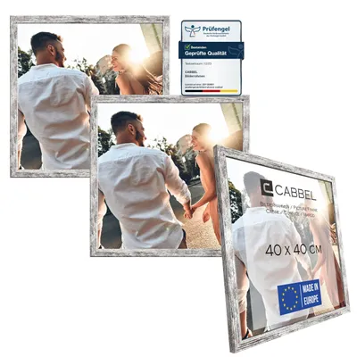 Obrázek produktu pro Sada tří moderních fotorámečků o rozměrech 40 x 40 cm, vyrobených z MDF v barvě buku