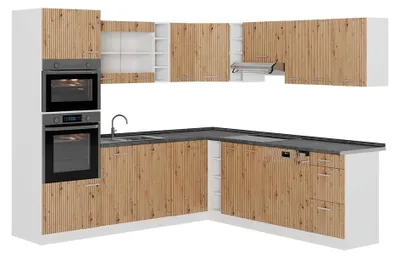 Productafbeelding van Hoekkeuken Vicco R-Line Artisanaal eiken/Wit 247 x 237 cm, WB Antraciet, Model 49005
