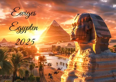 Image de raxxa Calendrier mensuel premium Égypte éternelle 2025 horizontal A4