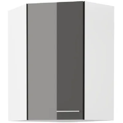 Immagine prodotto di Mobile alto angolare LAJLA - 60x60 cm, grigio / bianco