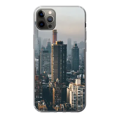 Produktbild von MuchoWow® Handyhülle Schutzhülle Hülle für iPhone 12 Pro Max New York - Skyline - Amerika Silikon Softcase Handy Hülle - Hartschale