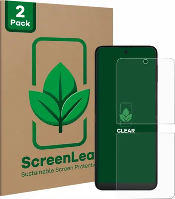 Produktbild von 2x ScreenLeaf Schutzfolie für Samsung Galaxy Z Flip 3 5G nachhaltiger Displayschutz Display Schutz Folie Klar Transparent