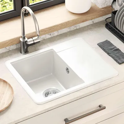 Produktbild von vidaXL Waschbecken Weiß 560 x 460 mm 80% Quarz und 20% Harz
