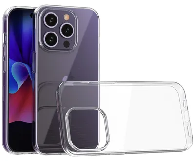 Obrázek produktu pro Pro Apple iPhone 15 Pro Silikonová ochrana Transparentní pouzdro na mobilní telefon Kryt Kryt Kryt