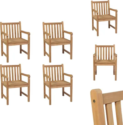 Produktbild von vidaXL Gartenstühle 4 Stk. Massivholz Teak -  Gartenstühle