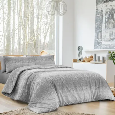 Productafbeelding van Home, Bedding set voor eenpersoonsbed, 100% katoen, beddengoed 90 x 200 cm, grootte van hoeslaken, laken en kussensloop, gemaakt in Italië