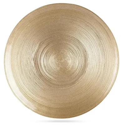 Image de Assiette - Assiette en verre - Ronde - Dorée - 28 cm