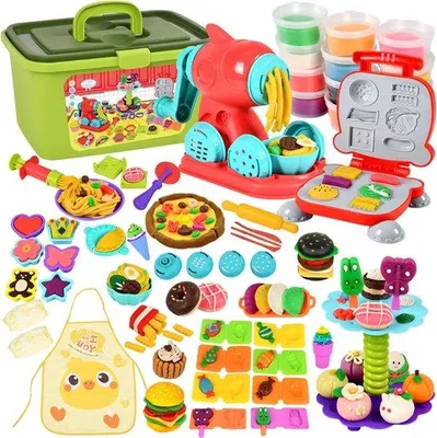 Immagine prodotto di Set per modellismo in plastica da 65 pezzi, colori, forme, accessori, 12 contenitori