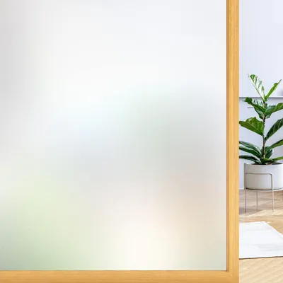 Immagine prodotto di Pellicola oscurante per finestre, 44,5 x 200 cm, opaca, bianca - Adesivo statico per finestre, senza colla - Protezione della privacy opaca - Protezione solare e anti-UV