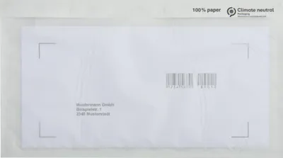Produktbild von Papier Begleitpapiertasche DL 240x135mm o.Druck 250 St./Pack.