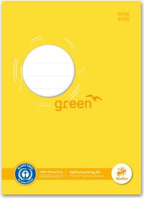 Produktbild von Staufen® green 794004508 Heftschoner - A5, 150 g, gelb, Recycling