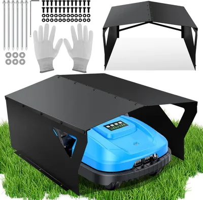 Obrázok produktu pre Aopunly kosačka na trávu Garáž čierny kryt 78 * 60 * 34 cm Záhradné vybavenie Robot kosačka Strecha