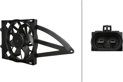 Obrázok produktu pre Ventilátor chladenia motora 12 V 204 W 2-pólový HELLA pre napr. FIAT PANDA