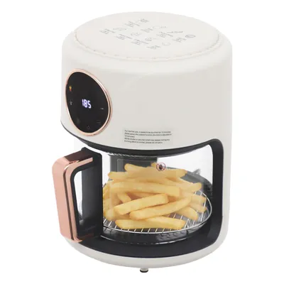 Obrázek produktu pro Fritéza na horký vzduch, 4,2 l, se skleněnou nádobou, multifunkční fritéza na horký vzduch, bílá