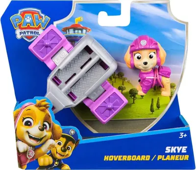 Produktbild von PAW Patrol , Skye Action Pup, Spielfigur mit Mini-Rettungsflugzeug mit ausklappbaren Flügeln, Fahrzeug, 3 Jahr(e), Kunststoff