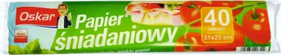 Zdjęcie produktu dla Oskar, Papier śniadaniowy, 40 sztuk