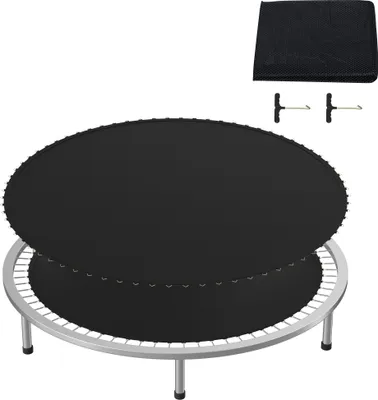 Obrázek produktu pro UISEBRT Skákací podložka pro trampolíny 12 stop (366 cm), PP tkanina 280 g/m², ochrana proti UV záření, nosnost 100 kg, trampolínové pružiny ve tvaru T, pro zahradní trampolínu se 2 háky