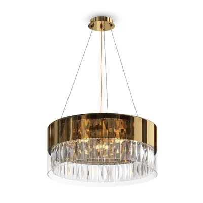 Obrázek produktu pro Wonderland Současný lustr Steel Gold 6 světel Skleněné difuzory