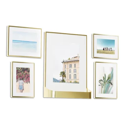 Zdjęcie produktu dla Umbra MATINEE Gallerie zestaw 5 mosiężnych ramek na zdjęcia 1014372-221