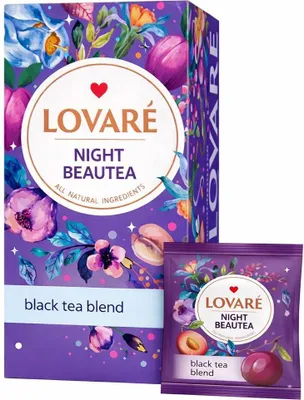 Produktbild von Lovare Tee "Night Beautea", Schwarztee 24*2g