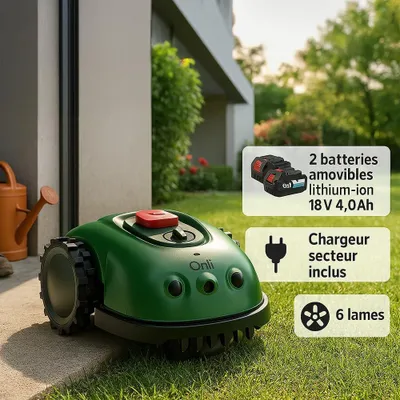 Produktbild von Roboter-Rasenmäher - Rasenmäher - Automatischer Mäher - Gartenroboter - Mulchmäher - Einstellbare Schnitthöhe 2-6 cm