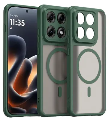 Produktbild von Motorola Edge 70 Pro Hülle - Coverup Mattes Transparentes Back Cover mit Kameraschutz - MagSafe Compatible - Grün