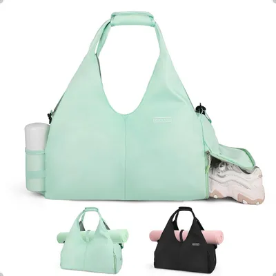 Immagine prodotto di KYYLZ borsa sportiva donna yoga borsa grande nera con scomparto per scarpe