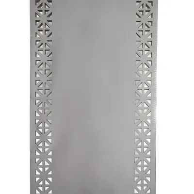 Produktbild von Tischläufer für Zuhause und Garten mit Laserschnittmuster, 140x40 cm aus Polyester Grau