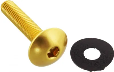 Produktbild von Linsenschraube JMP Bolt M6x1,00mm 30mm Aluminium gold