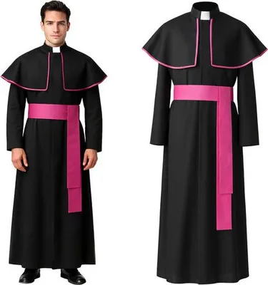 Produktbild von Bischofskostüm XL/XXL, Soutane & Umhang für Erwachsene