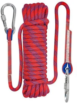 Immagine prodotto di Corda statica per l'arrampicata, lunghezza 10 metri, diametro 8 mm, magnetica, rossa, per emergenze e soccorso antincendio