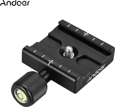 Obrázek produktu pro Adaptér Andoer QR-50 s rychloupínací destičkou a vestavěnou vodováhou pro kulovou hlavu stativu Arca Swiss RRS Wimberley