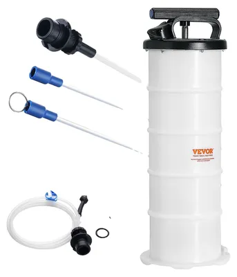 Productafbeelding van VEVOR oliepomp, 6,5 liter, handmatig. Diameter 200x550 mm. Olieverversingspomp voor auto's. Handpomp voor het afzuigen van vloeistoffen. Geschikt voor het afzuigen van motorolie, transmissieolie en remvloeistof