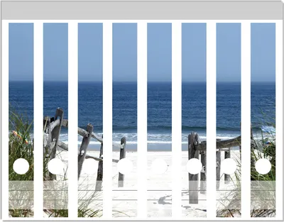 Produktbild von Wallario Ordnerrücken Sticker, selbstklebend für schmale Ordner, 8 Stück, Motiv Blick auf Strand