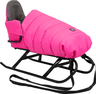 Produktbild von Kunert FLO Schlitten für Kinder Schlitten mit Lehne I Babyschlitten Kinderschlitten I Rückenlehne Schlitten Baby Schlitte + Schlafsack