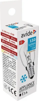 Zdjęcie produktu dla Avide ARAC14WW-25W, E14, T26, 1000 h, 150 lm, Ciepłe białe, 360°