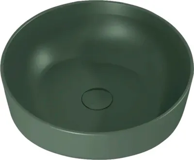 Produktbild von Jungborn Aufsatzwaschbecken 415 x 415 mm forrest grün matt