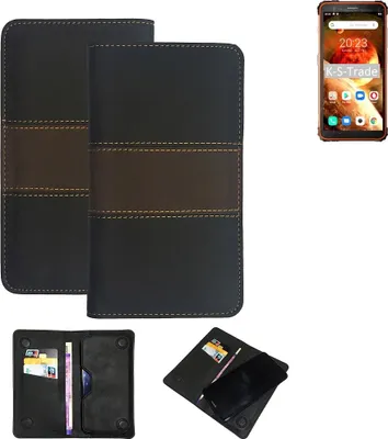 Produktbild von K-S-Trade Hülle Handyhülle kompatibel mit Blackview BV6600 Schutzhülle Walletcase Bookstyle Tasche Schutz Case Handytasche Wallet Cover Kunstleder