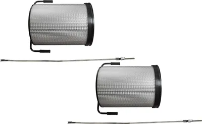 Produktbild von vhbw 2x Feinstaub-Filterpatrone kompatibel mit HBM 200, 300 Absauganlage für Holzbearbeitungsmaschine - Mit Reinigungsbürste