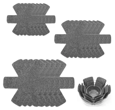 Imagen del producto de Protectores para vasos y tazas de fieltro, 15 unidades, 3 tamaños, antideslizantes, para la cocina